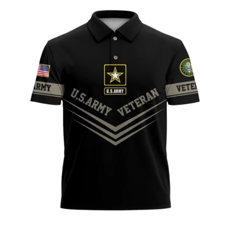 U.S. Army Short Polo Shirts Honoring All Who Served Remember Honor Respect Veteran Day