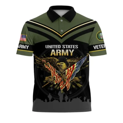 U.S. Army Short Polo Shirts Honoring All Who Served U.S. Veterans Veteran Day