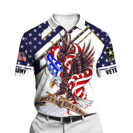 U.S. Army Short Polo Shirts Honoring All Who Served U.S. Veterans Veteran Day