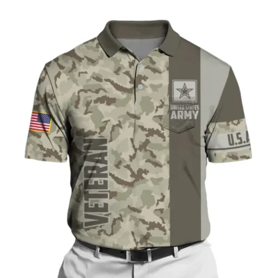 U.S. Army Short Polo Shirts Honoring All Who Served U.S. Veterans Veteran Day