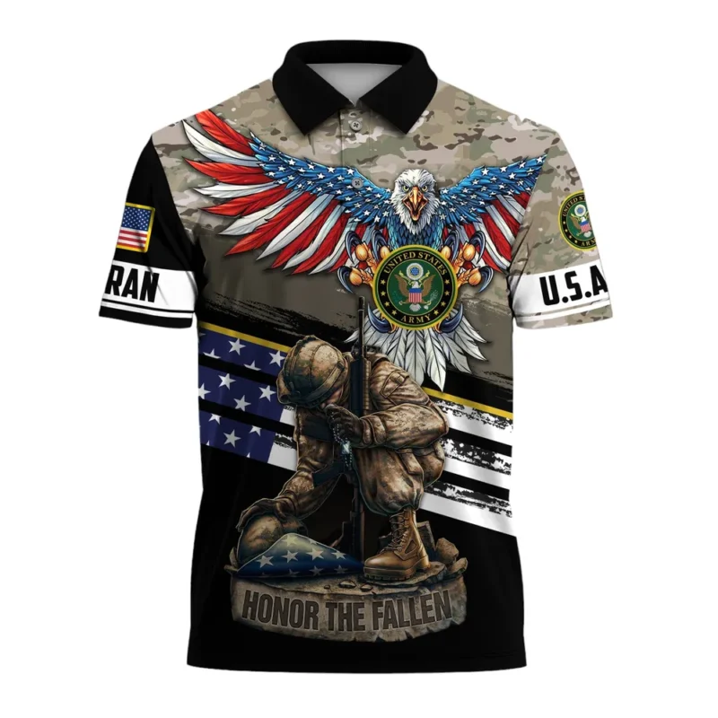 U.S. Army Short Polo Shirts Honoring All Who Served U.S. Veterans Veteran Day