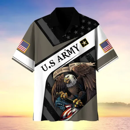 U.S. Army Veteran All Over Prints Oversized Hawaiian Shirt Military Inspired Military Inspired Clothing For Veterans