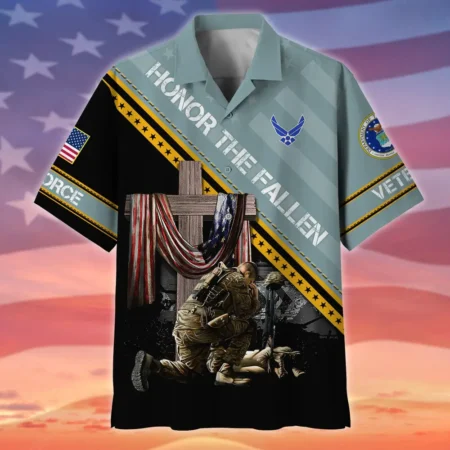 U.S. Air Force Veteran  Military Inspired Respectful Attire For U.S. Air Force Service Members All Over Prints Oversized Hawaiian Shirt