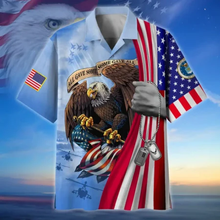U.S. Air Force Veteran  Patriotic Retired Soldiers Appreciation Gifts For Military Veterans All Over Prints Oversized Hawaiian Shirt