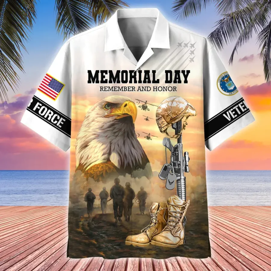 U.S. Air Force Veteran  Patriotic Retired Soldiers Appreciation Gifts For Military Veterans All Over Prints Oversized Hawaiian Shirt
