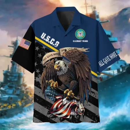 U.S. Coast Guard Veteran  Patriotic Retired Soldiers Respectful Attire For U.S. Coast Guard Service Members All Over Prints Oversized Hawaiian Shirt