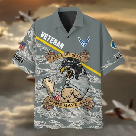 U.S. Air Force Veteran U.S. Air Force Retirees Military Inspired Clothing For Veterans All Over Prints Oversized Hawaiian Shirt