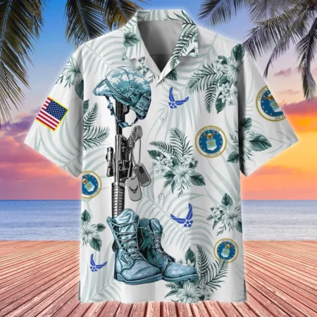 U.S. Air Force Veteran  U.S. Air Force Veteran Uniform Military Inspired Clothing For Veterans All Over Prints Oversized Hawaiian Shirt