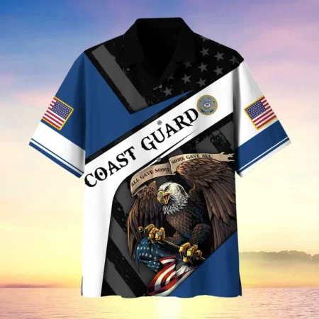 U.S. Coast Guard Veteran U.S. Coast Guard Retirees Respectful Attire For U.S. Coast Guard Service Members All Over Prints Oversized Hawaiian Shirt