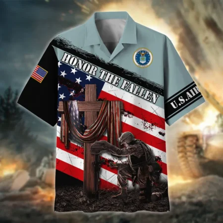 U.S. Air Force Veteran Veteran Pride U.S. Air Force Veteran Apparel All Over Prints Oversized Hawaiian Shirt