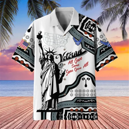 U.S. Air Force Veteran Veteran Pride U.S. Air Force Veteran Apparel All Over Prints Oversized Hawaiian Shirt