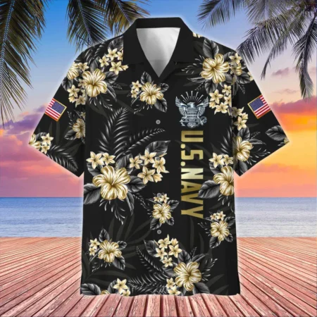 U.S. Navy Veteran  Navy Veteran Uniform Military Inspired Clothing For Veterans All Over Prints Oversized Hawaiian Shirt
