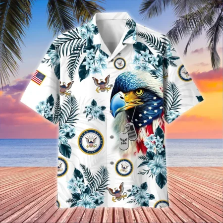 U.S. Navy Veteran Navy Retirees Military Inspired Clothing For Veterans All Over Prints Oversized Hawaiian Shirt