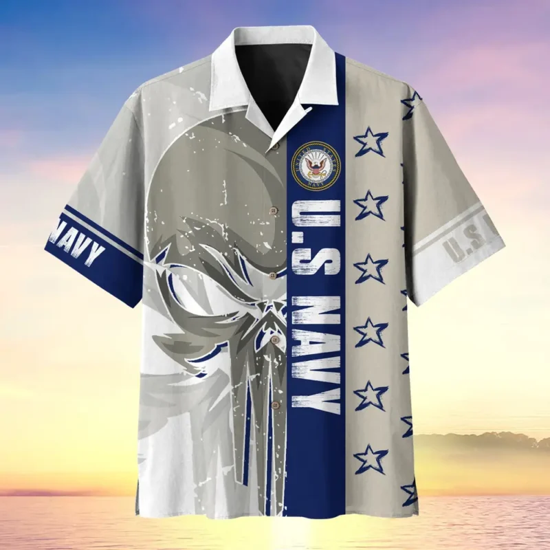 U.S. Navy Veteran Navy Retirees Respectful Attire For Navy Service Members All Over Prints Oversized Hawaiian Shirt