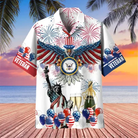 U.S. Navy Veteran Veteran Pride Appreciation Gifts For Military Veterans All Over Prints Oversized Hawaiian Shirt