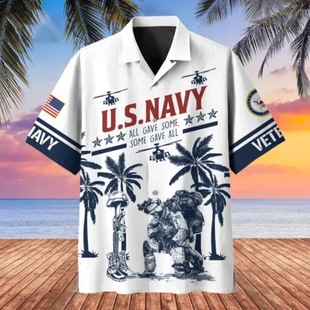 U.S. Navy Veteran Veteran Pride Appreciation Gifts For Military Veterans All Over Prints Oversized Hawaiian Shirt