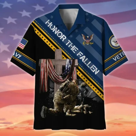 U.S. Navy Veteran Veteran Pride Navy Veteran Apparel All Over Prints Oversized Hawaiian Shirt