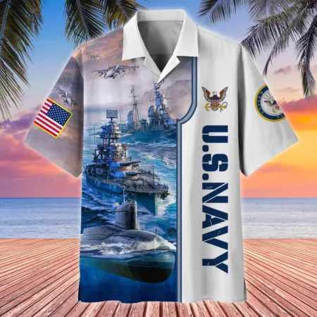 U.S. Navy Veteran Veteran Pride Patriotic Clothing For Veteran Events All Over Prints Oversized Hawaiian Shirt