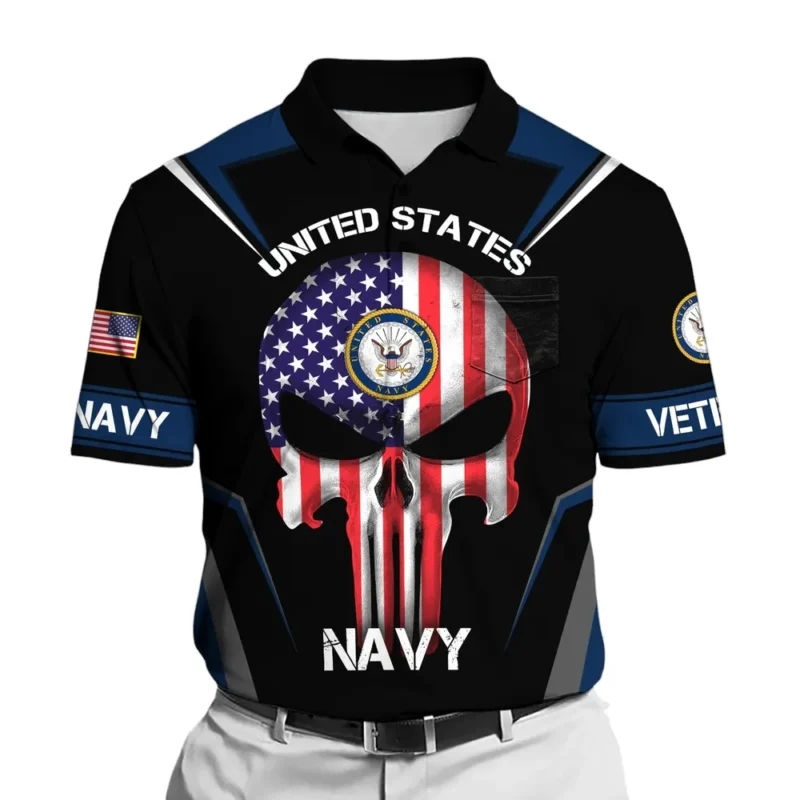 United States Navy Short Polo Shirts American Veterans Honoring All Who Served All Over Prints Shirt