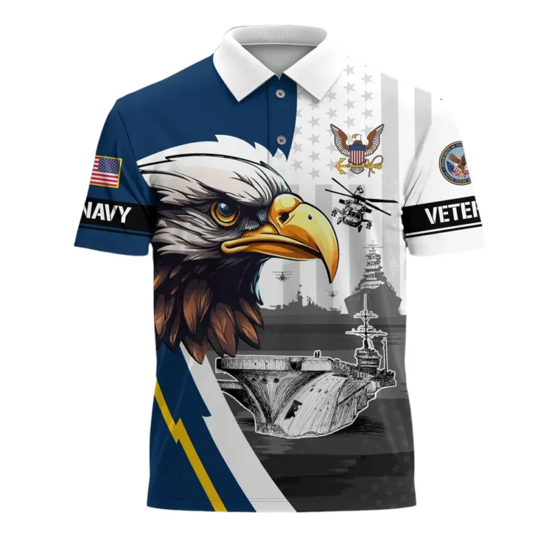 United States Navy Short Polo Shirts Remember Honor Respect Honoring All Who Served All Over Prints Shirt