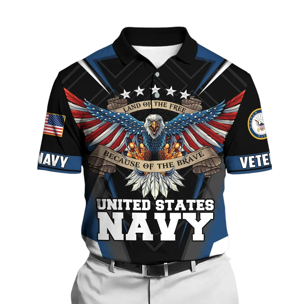 United States Navy Short Polo Shirts Remember Honor Respect Honoring All Who Served All Over Prints Shirt