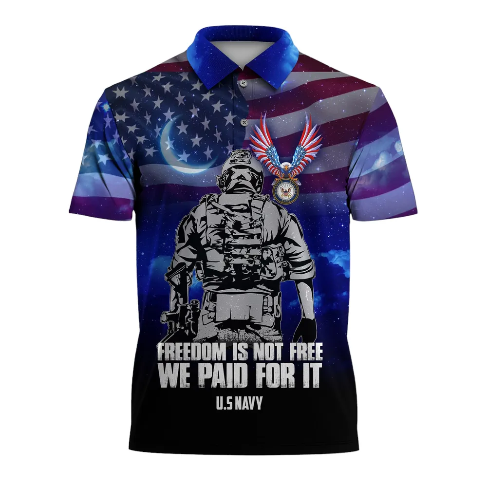 United States Navy Short Polo Shirts U.S. Veterans Honoring All Who Served All Over Prints Shirt