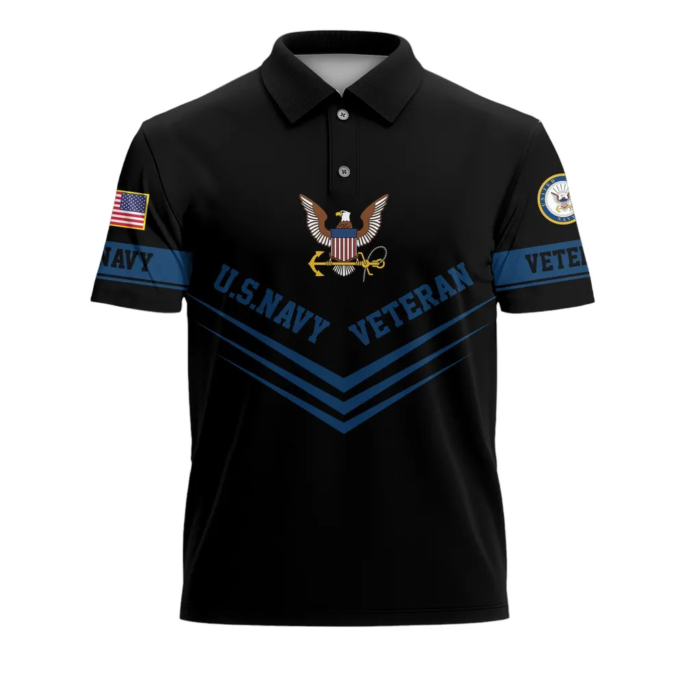 United States Navy Short Polo Shirts U.S. Veterans Honoring All Who Served All Over Prints Shirt