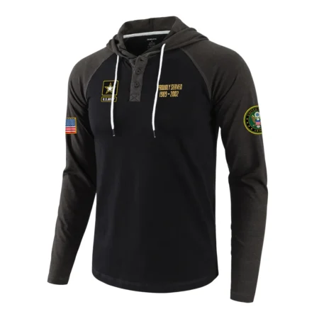 Proudly Served E9-CSM Personalized Gift U.S. Army Buttoned Hoodie
