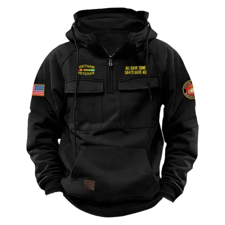 Proudly Served Personalized Gift Vietnam Veteran U.S. Army Tactical Quarter Zip Hoodie