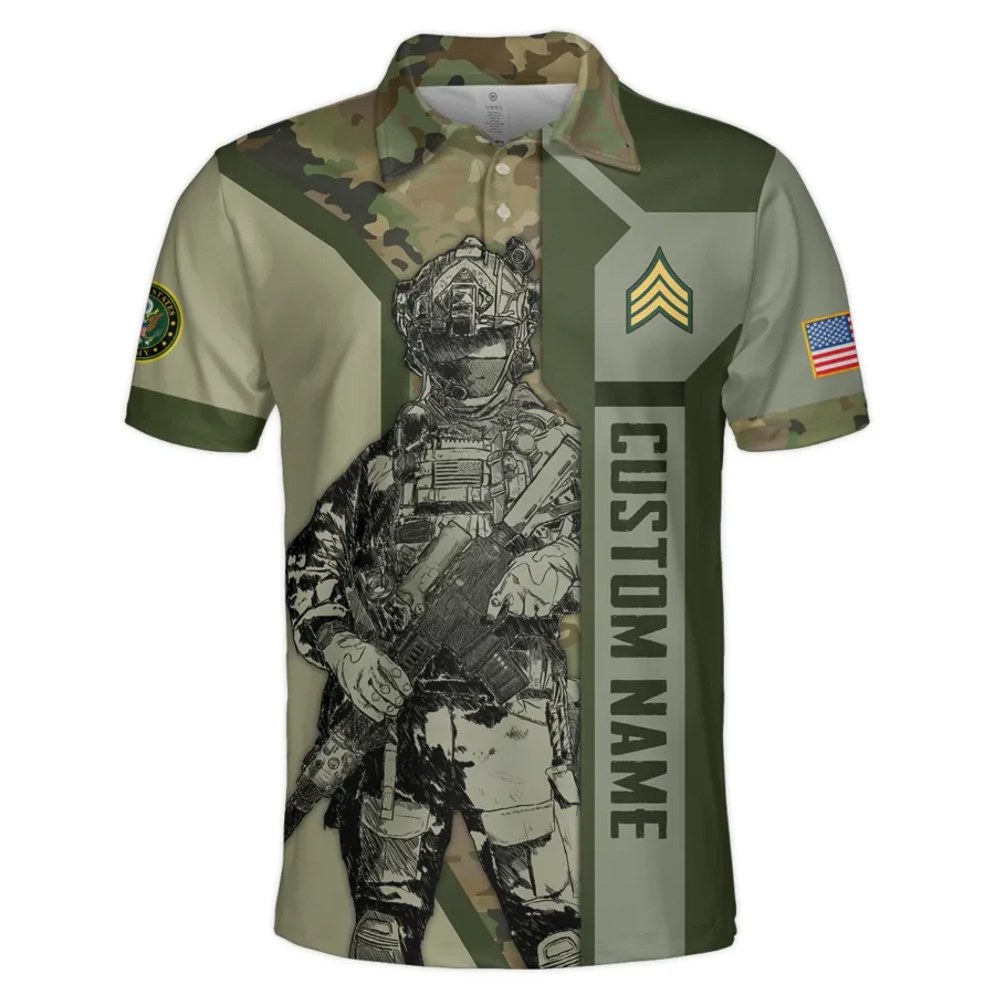 Custom Rank And Name U.S. Army Veterans Premium Polo Shirt All Over Prints Gift Loves