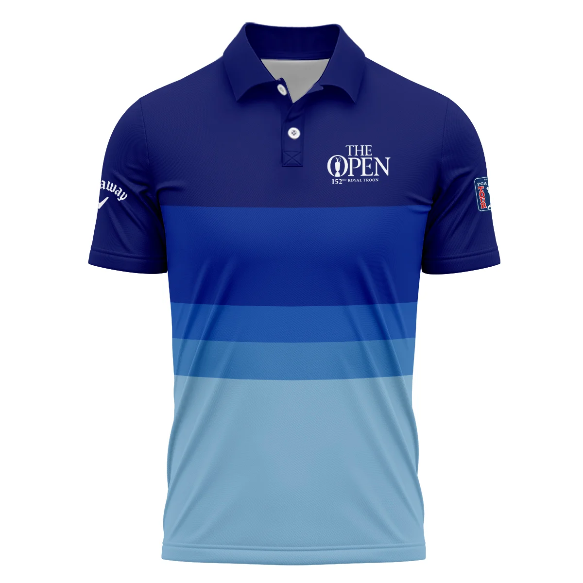 Blue Gradient Line Pattern Background Callaway 152nd Open Championship Polo Shirt All Over Prints HOTOP270624A04CLWPL