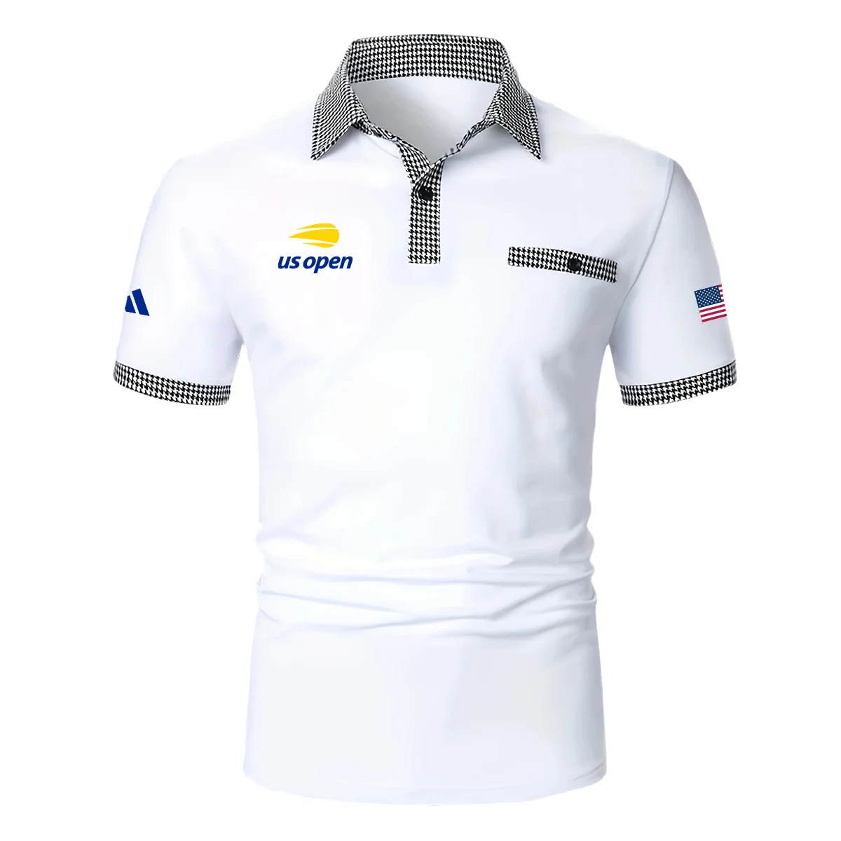 Sport US Open Tennis Adidas Tartan Polo Shirt With Pocket HOUST220624A01AD