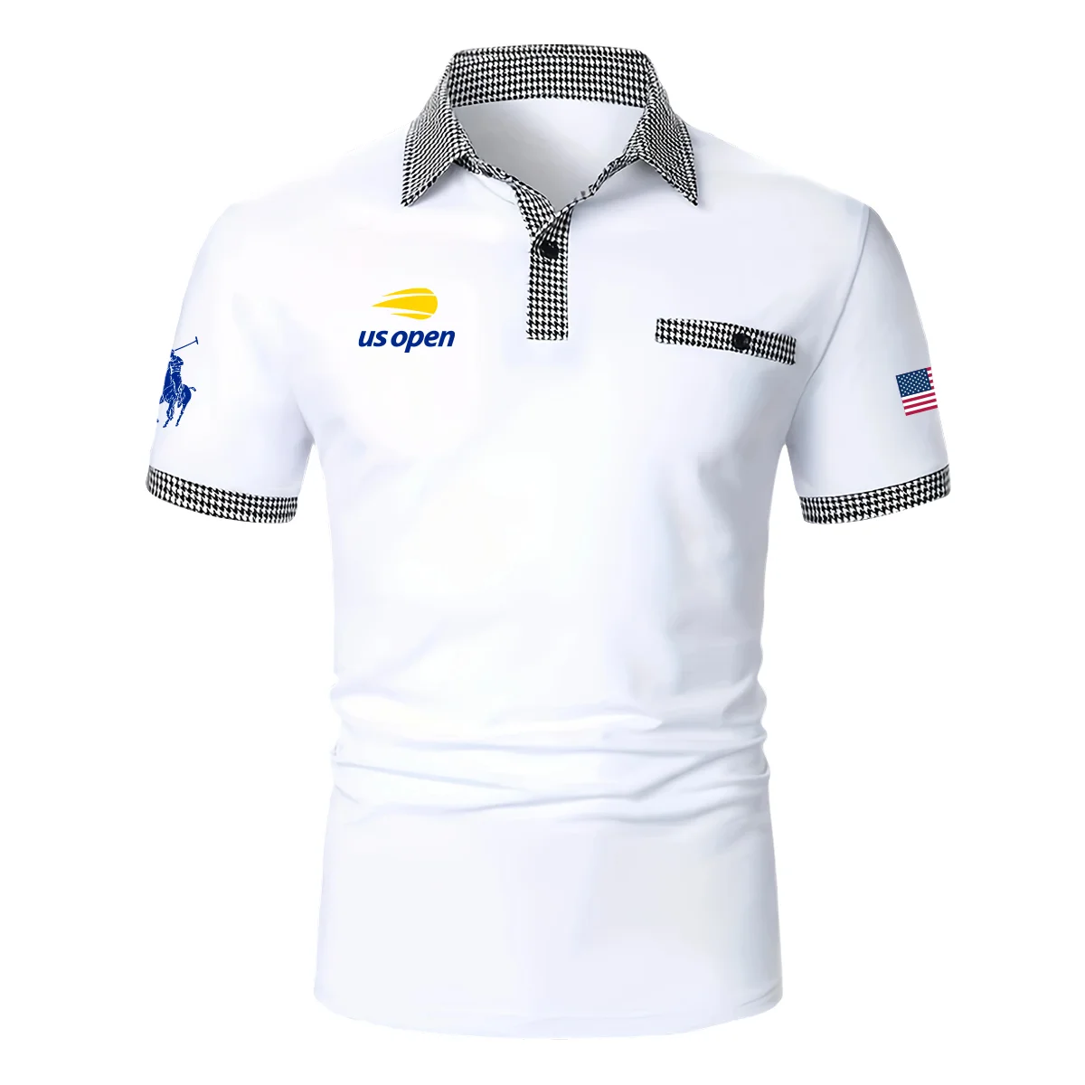 Sport US Open Tennis Adidas Tartan Polo Shirt With Pocket HOUST220624A01AD