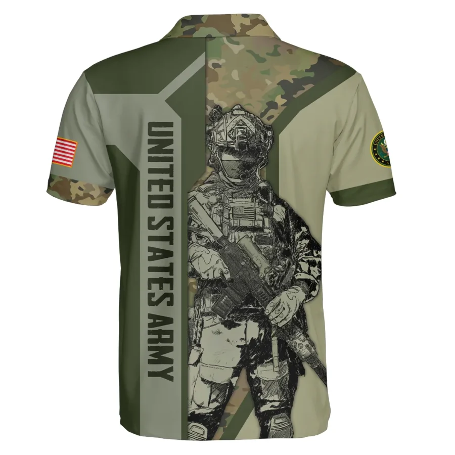 Custom Rank And Name U.S. Army Veterans Premium Polo Shirt All Over Prints Gift Loves