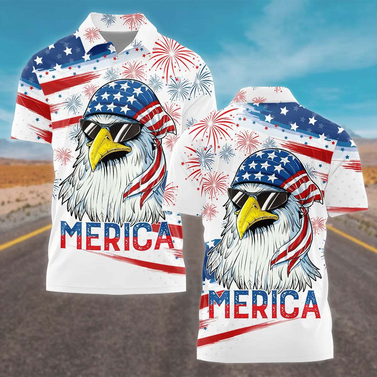 United States Independence Day All Over Prints Polo Shirt