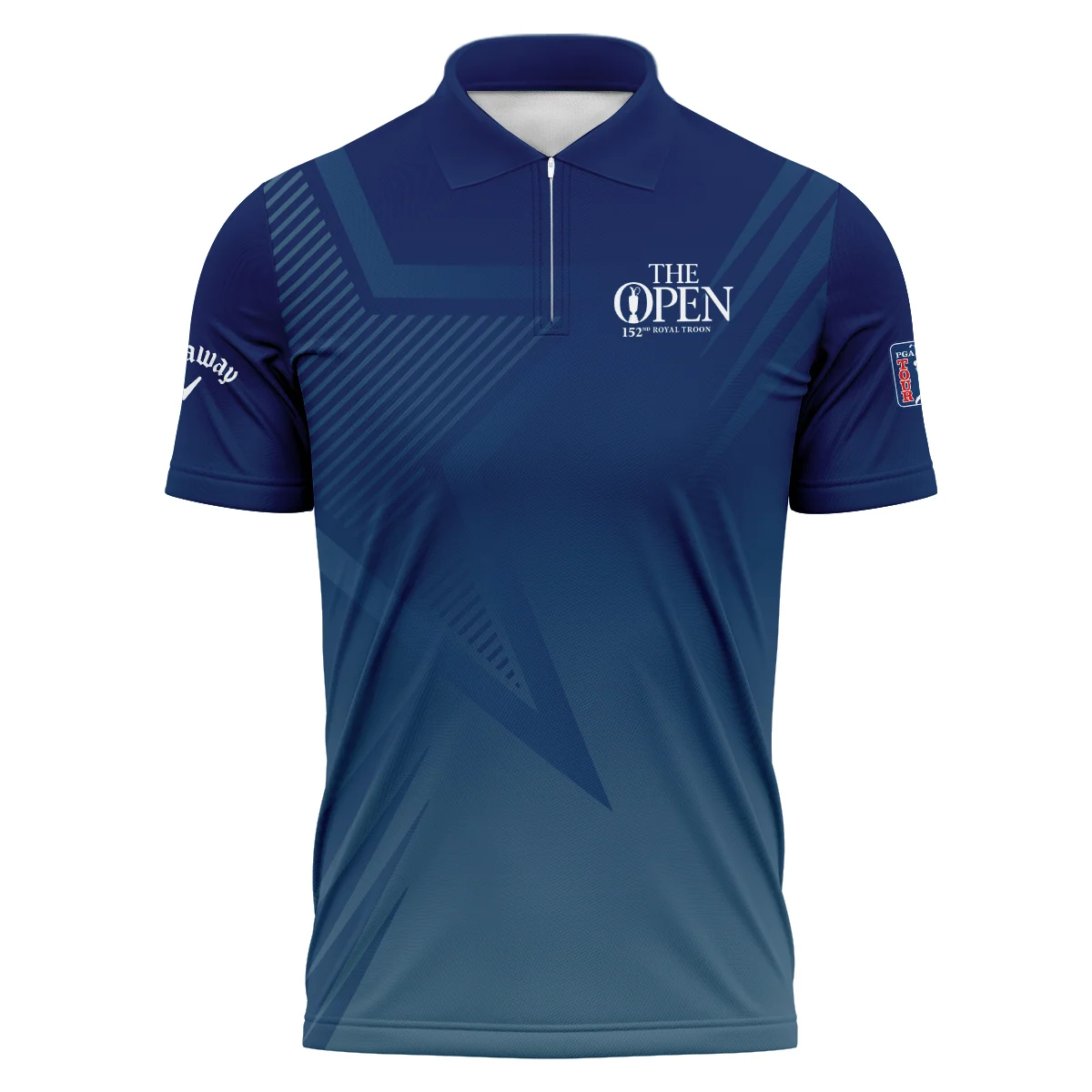 Callaway 152nd Open Championship Abstract Background Dark Blue Gradient Star Line Vneck Polo Shirt All Over Prints  HOTOP260624A04CLWZVPL
