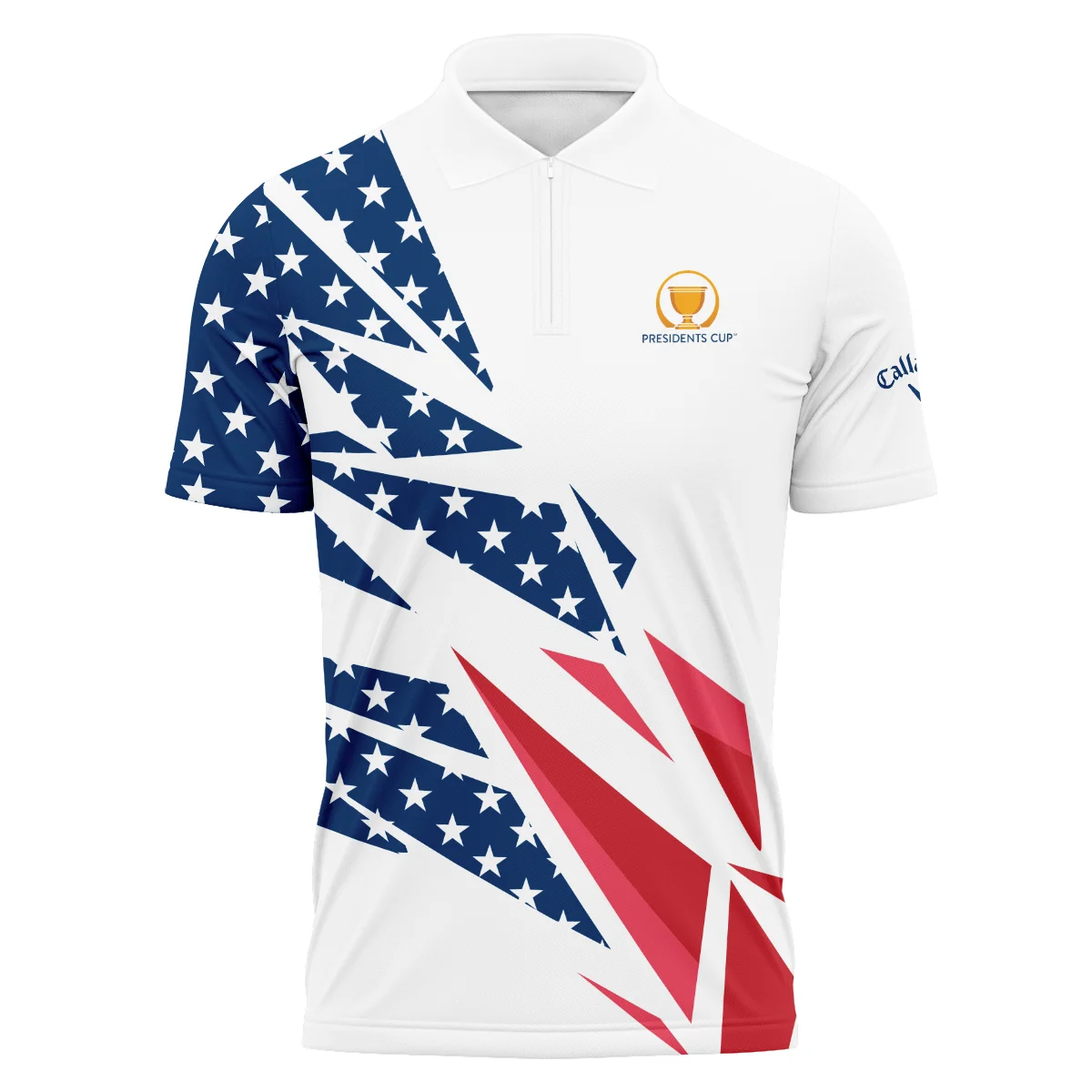 Flag American Cup Presidents Cup Callaway Zipper Polo Shirt All Over Prints QTPR2606A1CLWZPL