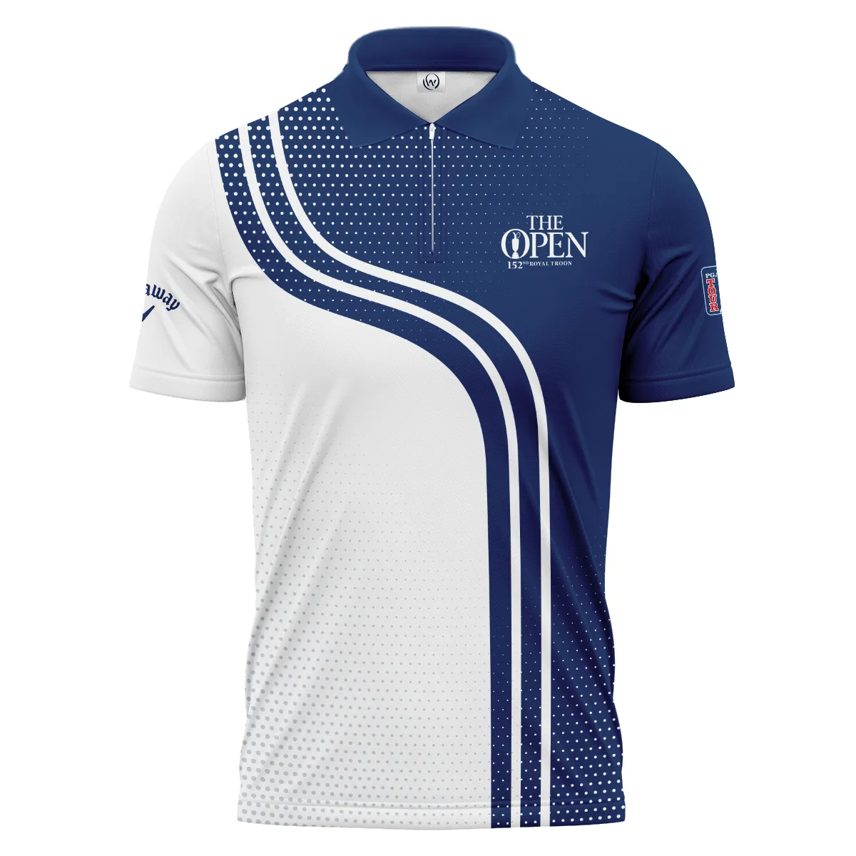 Golf Blue Mix White Sport 152nd Open Championship Pinehurst Callaway Vneck Polo Shirt All Over Prints  QTTOP1806A1CLWZVPL