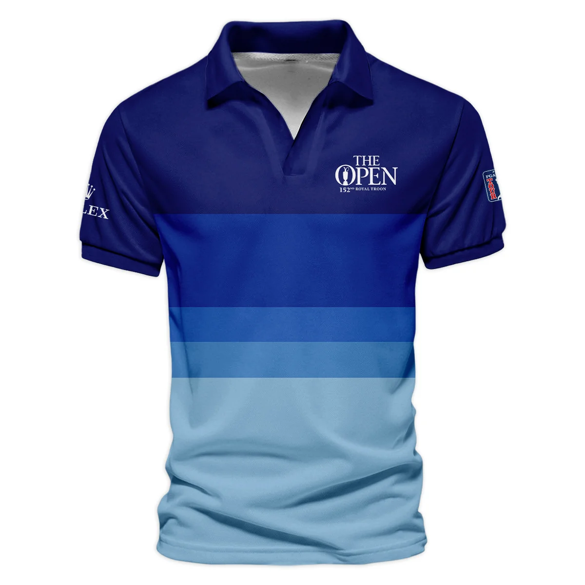 Blue Gradient Line Pattern Background Rolex 152nd Open Championship Quarter-Zip Jacket All Over Prints HOTOP270624A04ROXSWZ
