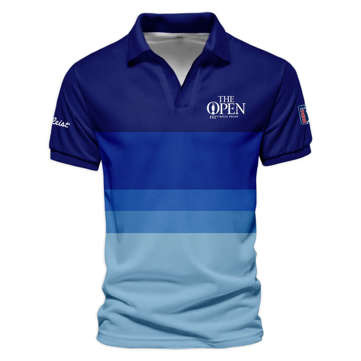 Blue Gradient Line Pattern Background Titleist 152nd Open Championship Polo Shirt All Over Prints HOTOP270624A04TLPL