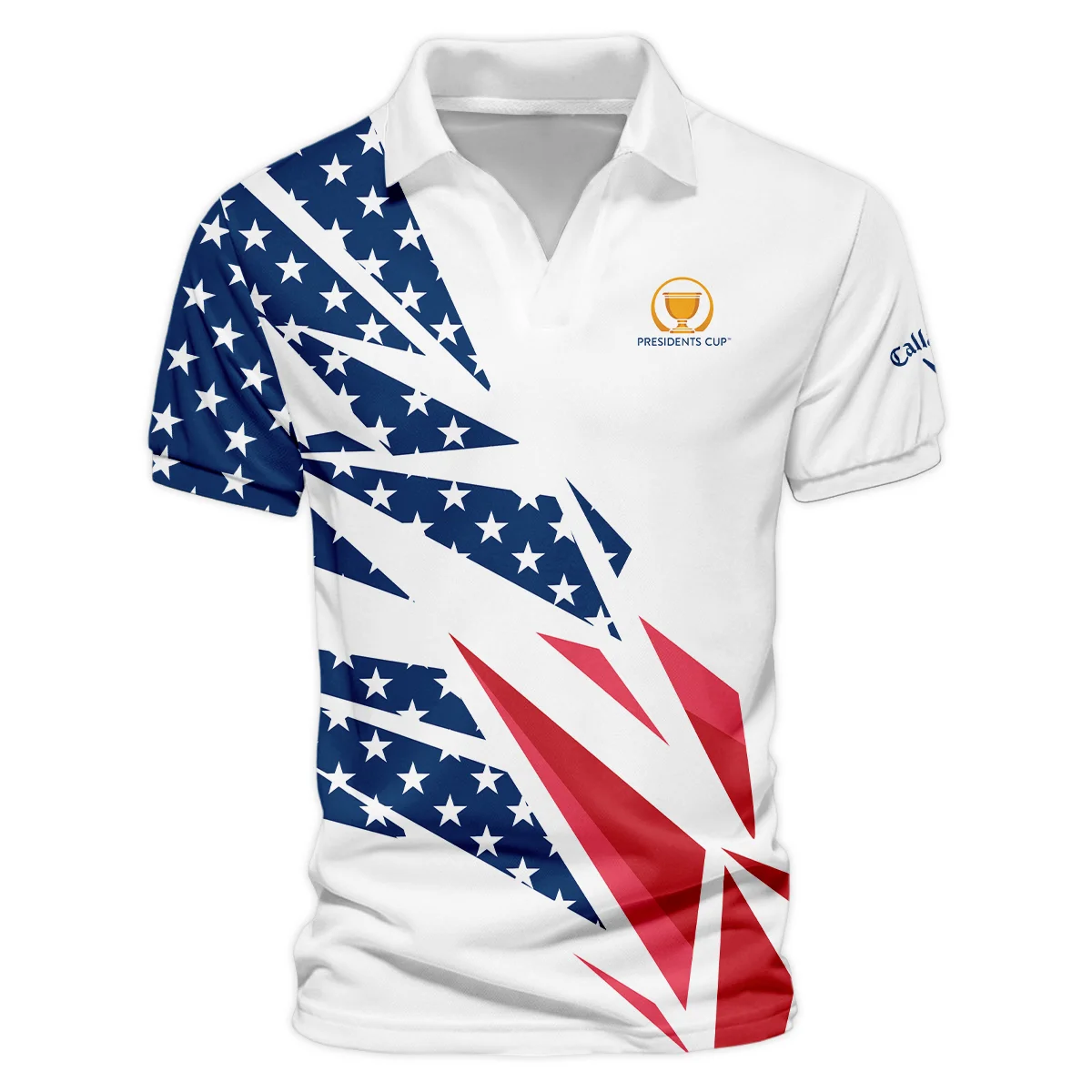 Flag American Cup Presidents Cup Callaway Vneck Polo Shirt All Over Prints  QTPR2606A1CLWZVPL