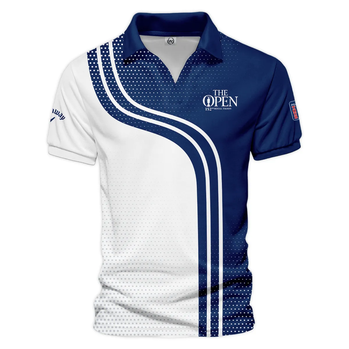 Golf Blue Mix White Sport 152nd Open Championship Pinehurst Callaway Zipper Polo Shirt All Over Prints QTTOP1806A1CLWZPL
