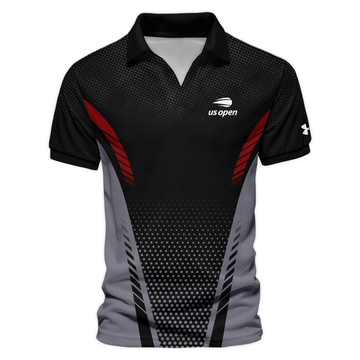 Sport Under Armour US Open Tennis Vneck Polo Shirt All Over Prints  QTUST2506A1UAZVPL