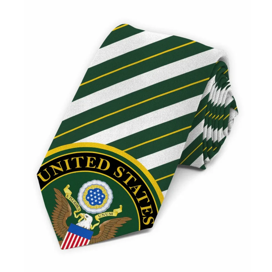 United States Armed Forces Classic Necktie U.S. Army Two Sides Print Gifts