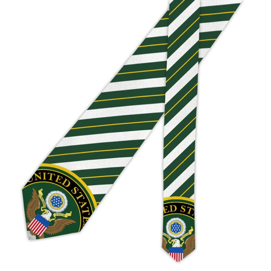 United States Armed Forces Classic Necktie U.S. Army Two Sides Print Gifts