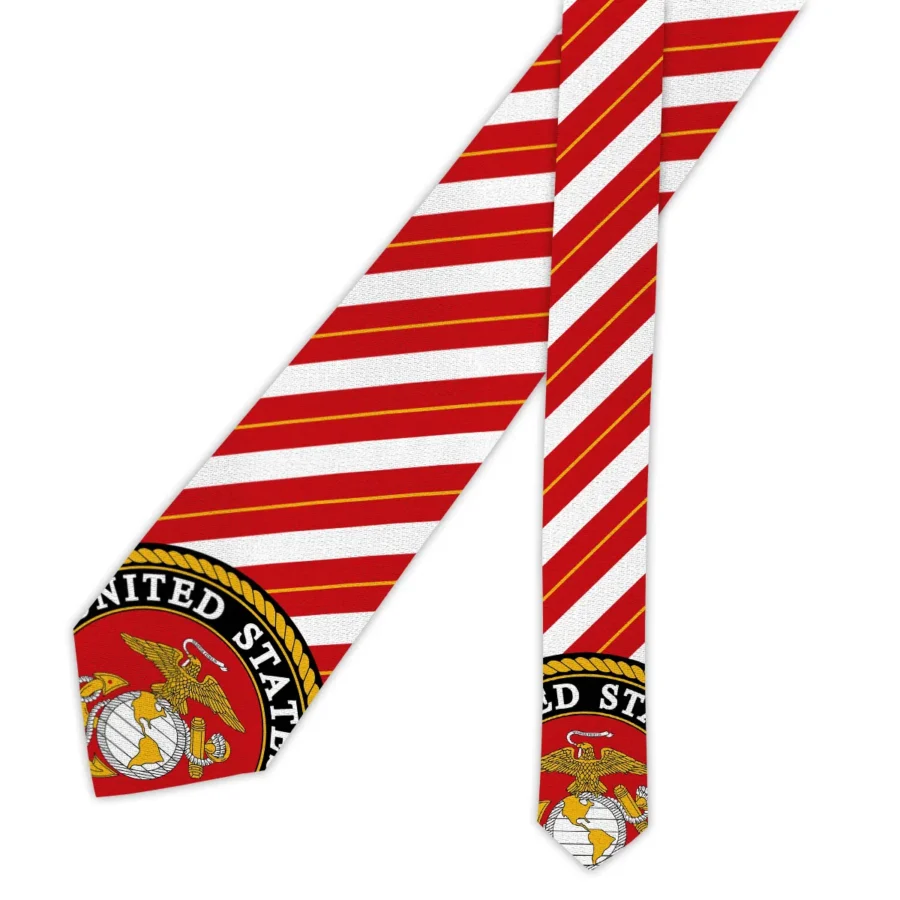 United States Armed Forces Classic Necktie U.S. Marine Corps Two Sides Print Gifts