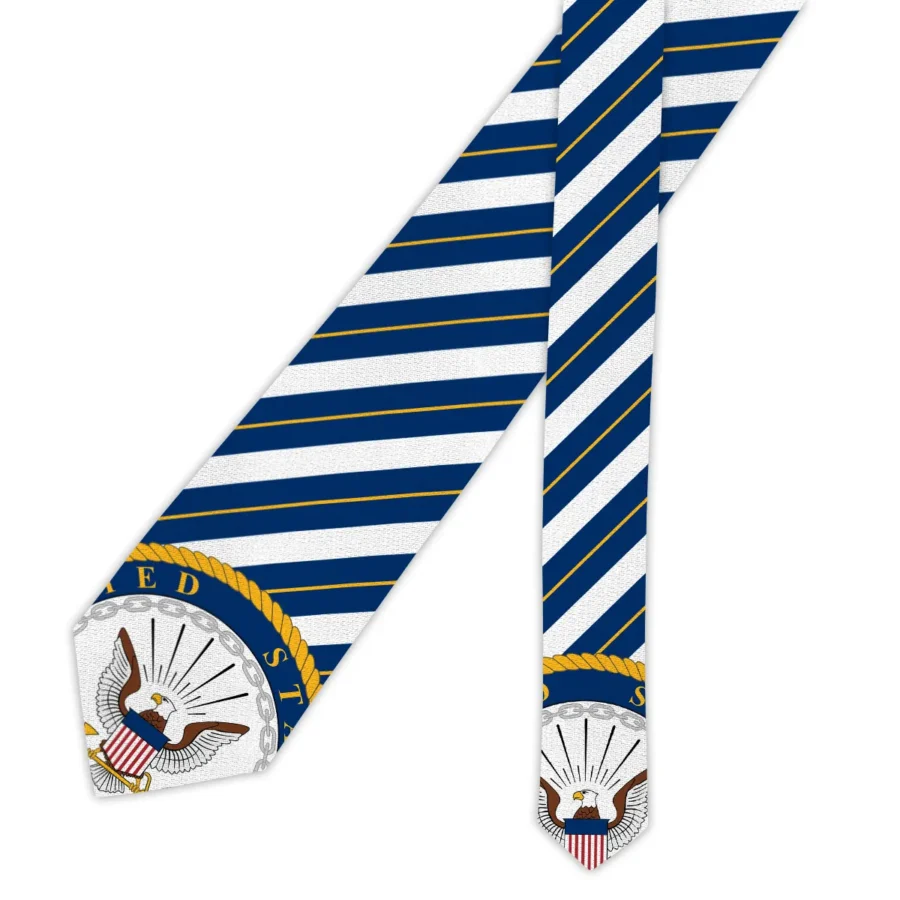 United States Armed Forces Classic Necktie U.S. Navy Two Sides Print Gifts