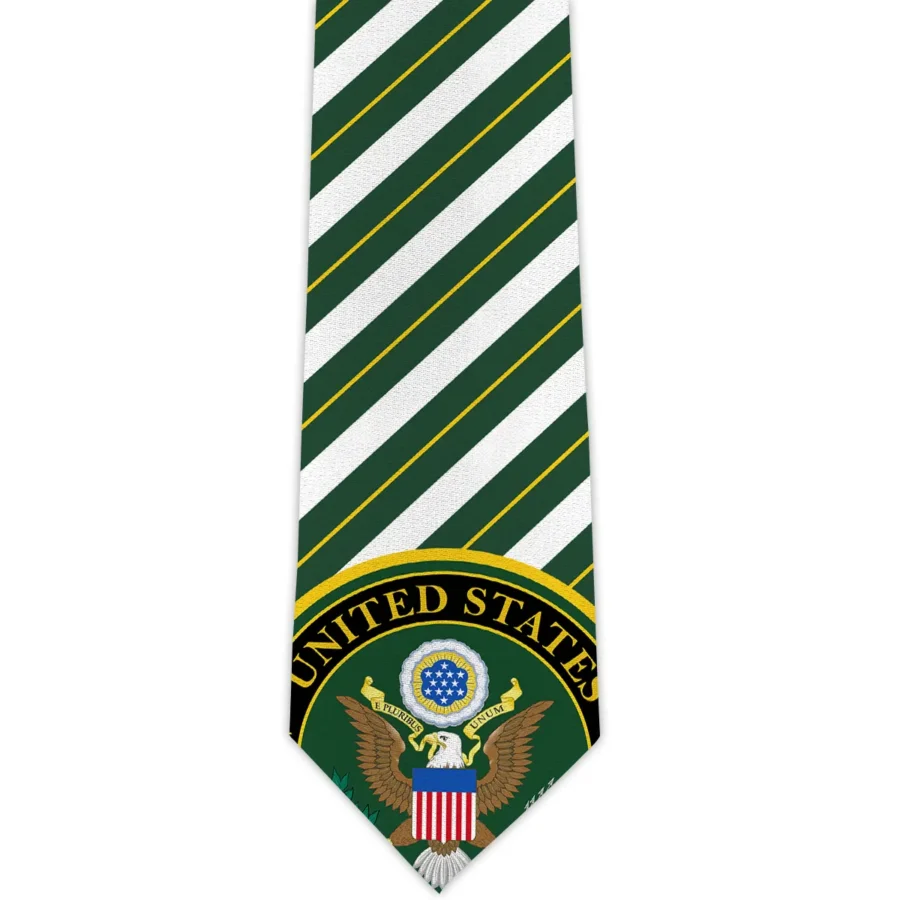 United States Armed Forces Classic Necktie U.S. Army Two Sides Print Gifts