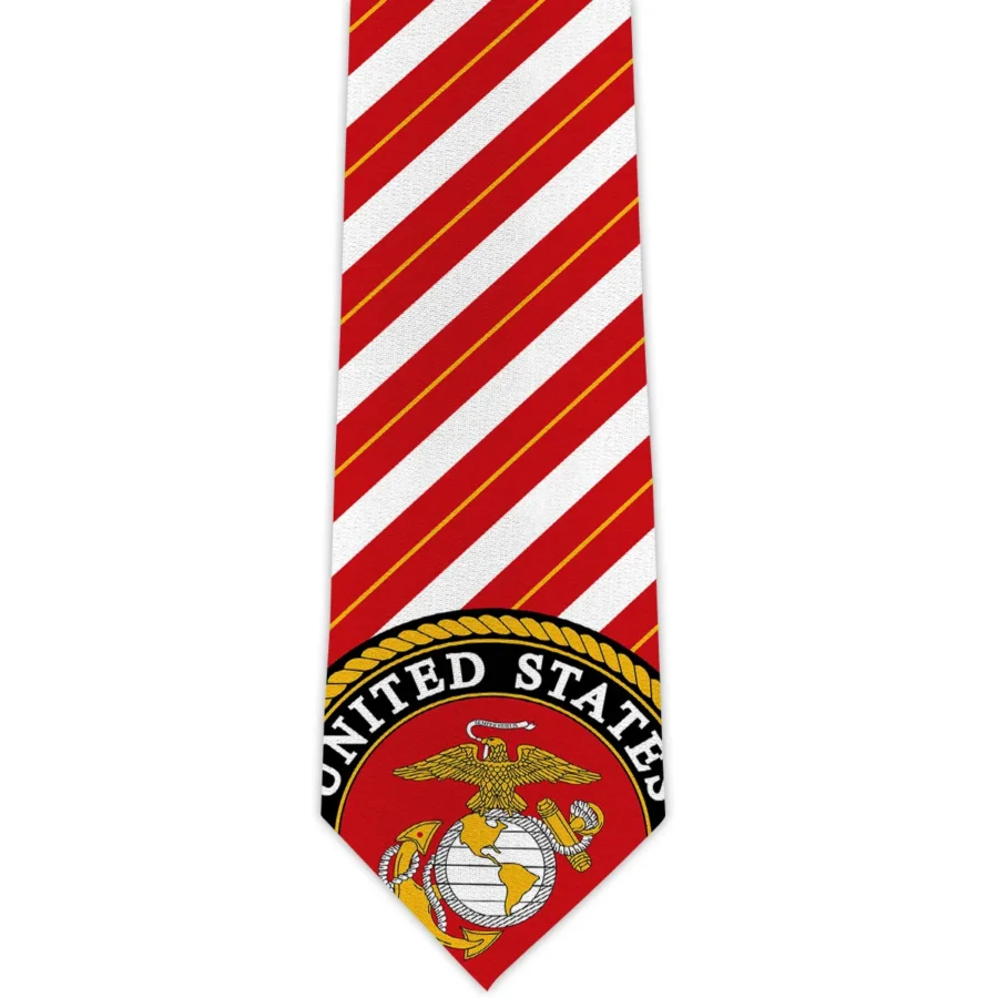 United States Armed Forces Classic Necktie U.S. Marine Corps Two Sides Print Gifts