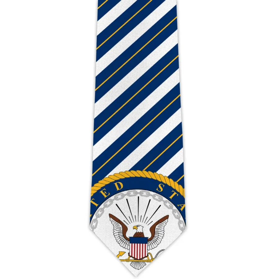 United States Armed Forces Classic Necktie U.S. Navy Two Sides Print Gifts